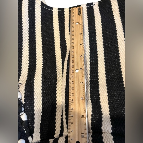 Vintage Black and white cotton macrame boho bag - Picture 13 of 16